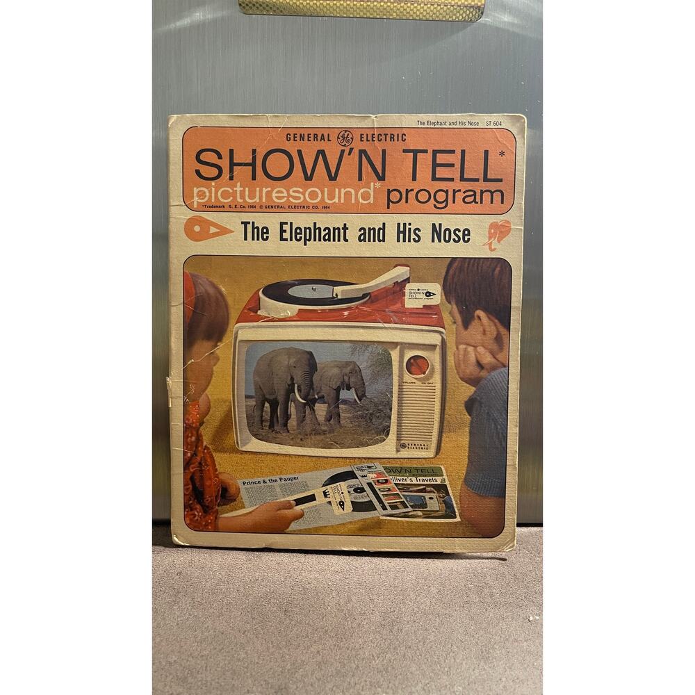The Elephant and His Nose Show 'N Tell Vintage Record Picturesound Program As Is